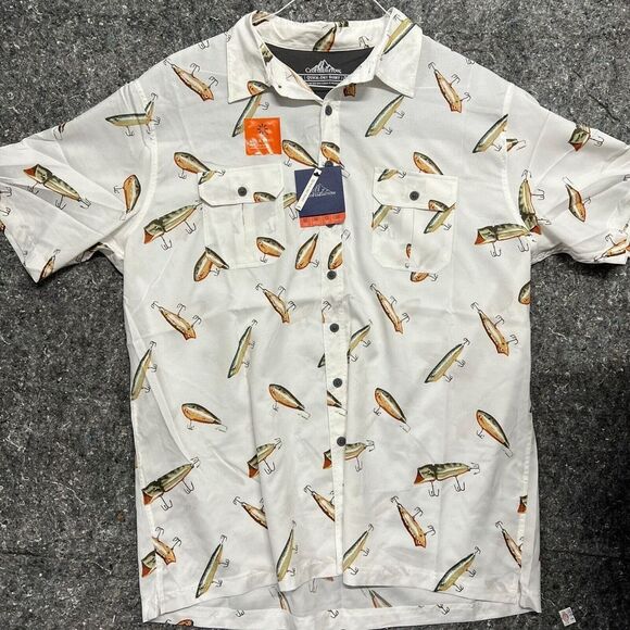 Crofts & Barrow Button Down Men XL White Collared Short Sleeve Classic Core - Picture 1 of 9